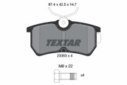 2335301 Sada brzdových platničiek kotúčovej brzdy TEXTAR