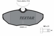 2342401 Sada brzdových platničiek kotúčovej brzdy TEXTAR