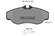 2345201 Sada brzdových platničiek kotúčovej brzdy epad TEXTAR
