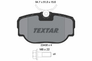 2345801 Sada brzdových platničiek kotúčovej brzdy TEXTAR