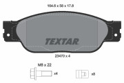 2347001 Sada brzdových platničiek kotúčovej brzdy TEXTAR