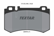 2347802 Sada brzdových platničiek kotúčovej brzdy epad TEXTAR