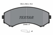 2348801 Sada brzdových platničiek kotúčovej brzdy TEXTAR