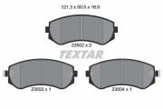 2350201 Sada brzdových platničiek kotúčovej brzdy TEXTAR