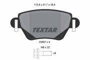 2355702 Sada brzdových platničiek kotúčovej brzdy epad TEXTAR