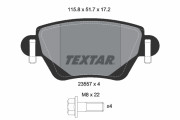 2355701 Sada brzdových platničiek kotúčovej brzdy epad TEXTAR