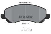 2358401 Sada brzdových platničiek kotúčovej brzdy TEXTAR
