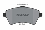 2361501 Sada brzdových platničiek kotúčovej brzdy epad TEXTAR