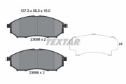 2369801 Sada brzdových platničiek kotúčovej brzdy TEXTAR