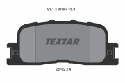 2370201 Sada brzdových platničiek kotúčovej brzdy TEXTAR