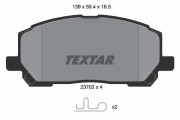 2370301 Sada brzdových platničiek kotúčovej brzdy TEXTAR