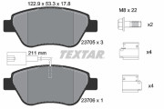 2370581 Sada brzdových platničiek kotúčovej brzdy Lightweight Technology TEXTAR