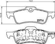 2371601 Sada brzdových platničiek kotúčovej brzdy TEXTAR