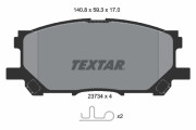 2373401 Sada brzdových platničiek kotúčovej brzdy TEXTAR