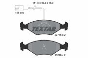 2377601 Sada brzdových platničiek kotúčovej brzdy TEXTAR