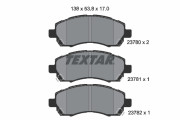 2378001 Sada brzdových platničiek kotúčovej brzdy TEXTAR