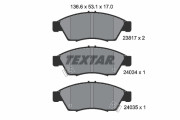 2381701 Sada brzdových platničiek kotúčovej brzdy TEXTAR