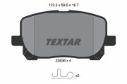 2383601 Sada brzdových platničiek kotúčovej brzdy TEXTAR