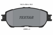 2385501 Sada brzdových platničiek kotúčovej brzdy TEXTAR