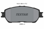 2385503 Sada brzdových platničiek kotúčovej brzdy TEXTAR