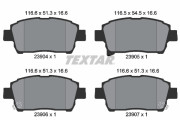 2390401 Sada brzdových platničiek kotúčovej brzdy TEXTAR