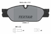 2390801 Sada brzdových platničiek kotúčovej brzdy epad TEXTAR