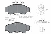2391901 Sada brzdových platničiek kotúčovej brzdy epad TEXTAR
