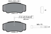2392103 Sada brzdových platničiek kotúčovej brzdy TEXTAR