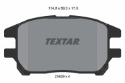 2392901 Sada brzdových platničiek kotúčovej brzdy TEXTAR