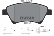 2393001 Sada brzdových platničiek kotúčovej brzdy epad TEXTAR
