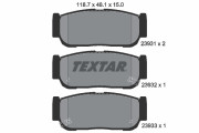 2393101 Sada brzdových platničiek kotúčovej brzdy TEXTAR