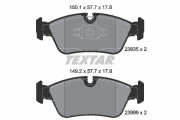 2393581 Sada brzdových platničiek kotúčovej brzdy Lightweight Technology TEXTAR