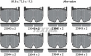 2394301 Sada brzdových platničiek kotúčovej brzdy epad TEXTAR