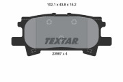 2396701 Sada brzdových platničiek kotúčovej brzdy TEXTAR