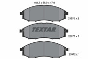 2397001 Sada brzdových platničiek kotúčovej brzdy TEXTAR