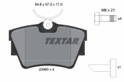 2398001 Sada brzdových platničiek kotúčovej brzdy epad TEXTAR