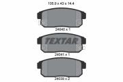 2404001 Sada brzdových platničiek kotúčovej brzdy TEXTAR