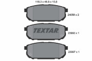 2405801 Sada brzdových platničiek kotúčovej brzdy TEXTAR
