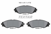 2406201 Sada brzdových platničiek kotúčovej brzdy TEXTAR