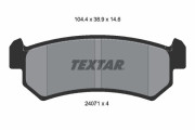 2407101 Sada brzdových platničiek kotúčovej brzdy TEXTAR