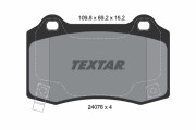 2407601 Sada brzdových platničiek kotúčovej brzdy epad TEXTAR