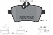 2407702 Sada brzdových platničiek kotúčovej brzdy epad TEXTAR