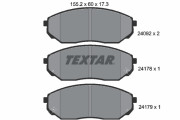 2409201 Sada brzdových platničiek kotúčovej brzdy TEXTAR