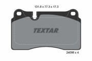 2409801 Sada brzdových platničiek kotúčovej brzdy TEXTAR