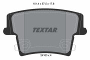 2416301 Sada brzdových platničiek kotúčovej brzdy TEXTAR