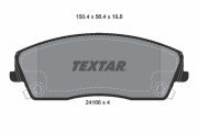 2416601 Sada brzdových platničiek kotúčovej brzdy epad TEXTAR