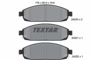2425001 Sada brzdových platničiek kotúčovej brzdy epad TEXTAR