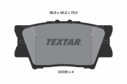 2433801 Sada brzdových platničiek kotúčovej brzdy TEXTAR