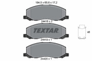 2441801 Sada brzdových platničiek kotúčovej brzdy TEXTAR