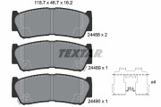 2448801 Sada brzdových platničiek kotúčovej brzdy epad TEXTAR